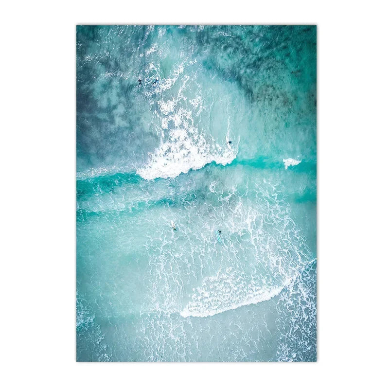 Beach Blue Ocean Wave Sea Water Surf Posters And Prints Coastal Seascape Canvas Painting Wall Art Picture Living Room Home Decor    Your Coastal Marketplace | Shoreshopper.com