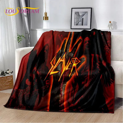 Slayer Heavy Metal Band Soft Plush Blanket,Flannel Blanket Throw Blanket for Living Room Bedroom Bed Sofa Picnic Cover Warm Kids    Your Coastal Marketplace | Shoreshopper.com