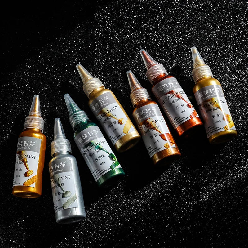 60ml Gold Paint Metallic acrylic paint waterproof not faded DIY painted Pigments    Home Decor Supply | Online Retail | ShoreShopper.com