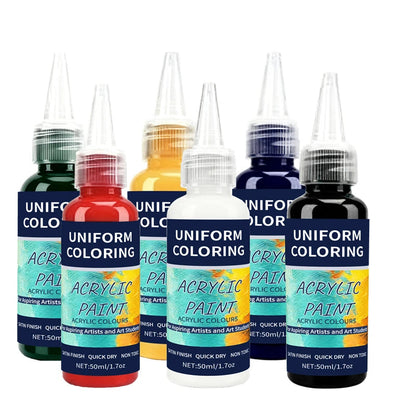 6 Colors Acrylic Paint 50ml/Bottle Satin Finsh Quick Dry Non Toxic Epoxy Resin Pigment Paste For Graffiti Resina Art Painting    Home Decor Supply | Online Retail | ShoreShopper.com