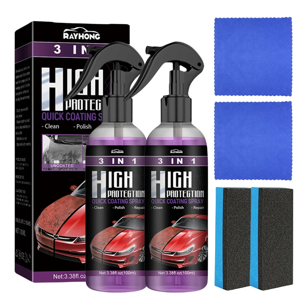 3 In 1 Car Ceramic Coating Spray High Protection Shine Armor Ceramic Car Wash Car Shield 30/100ml Polishing Spraying Wax Tools    Home Decor Supply | Online Retail | ShoreShopper.com