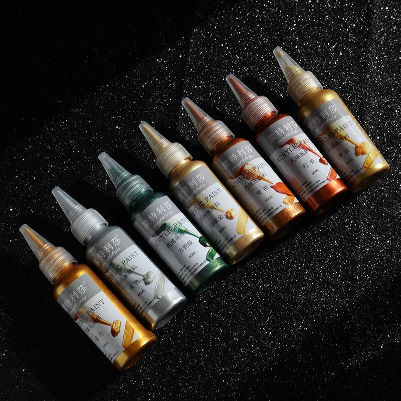 60ml Gold Paint Metallic acrylic paint waterproof not faded DIY painted Pigments    Home Decor Supply | Online Retail | ShoreShopper.com