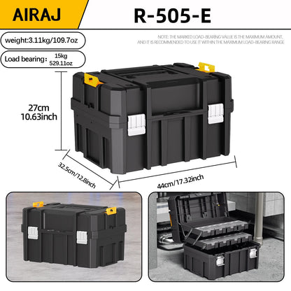 AIRAJ MultiFunctional Tier Stackable Rolling Plastic Portable Folding Tool Storage Box , Suitable for Garage Storage    Home Decor Supply | Online Retail | ShoreShopper.com