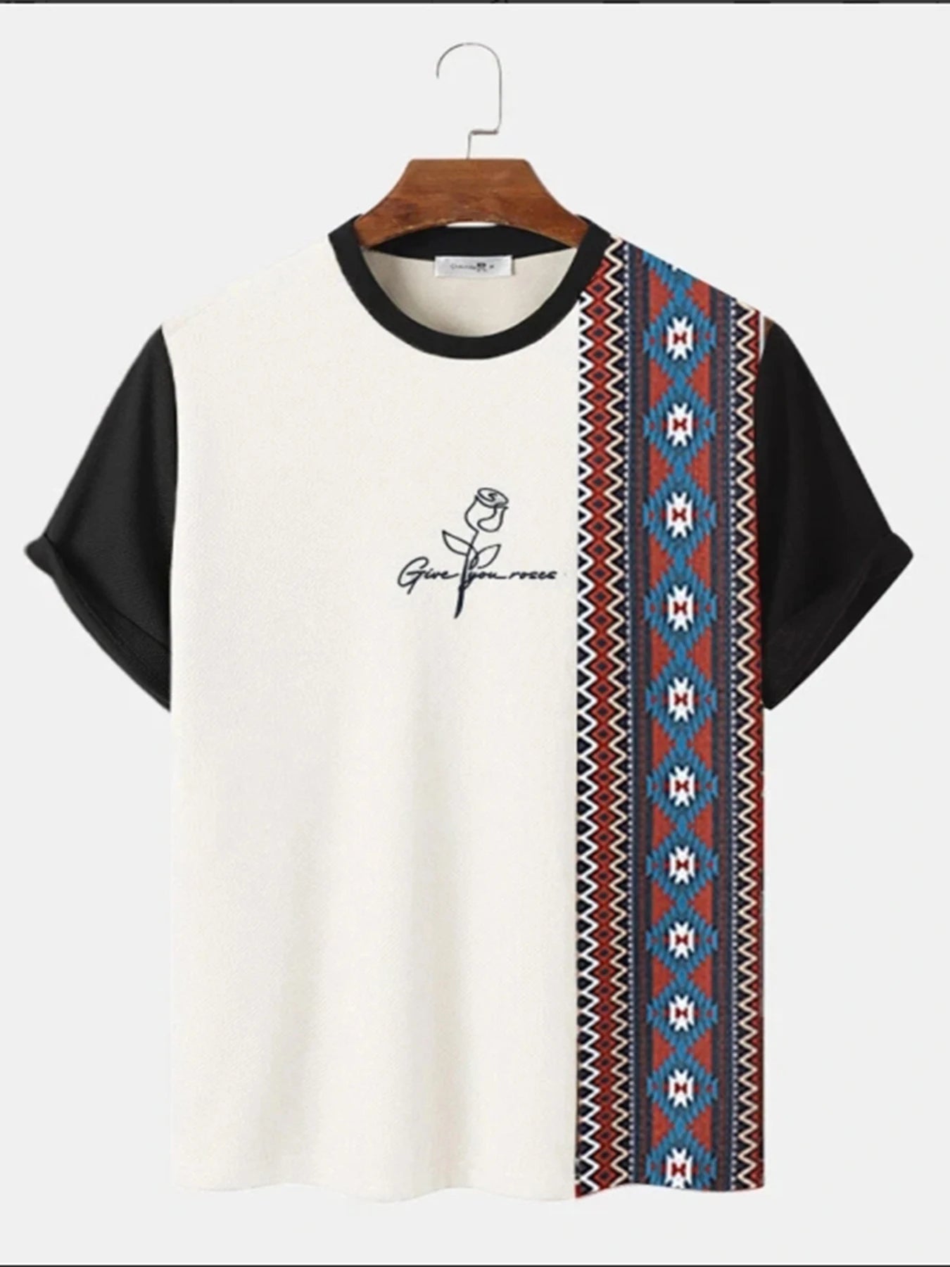 Men's C'EST LA VIE Paris Color Block T-Shirt Beige Gray Brown Casual Short Sleeve Fashion Top    Home Decor Supply | Online Retail | ShoreShopper.com
