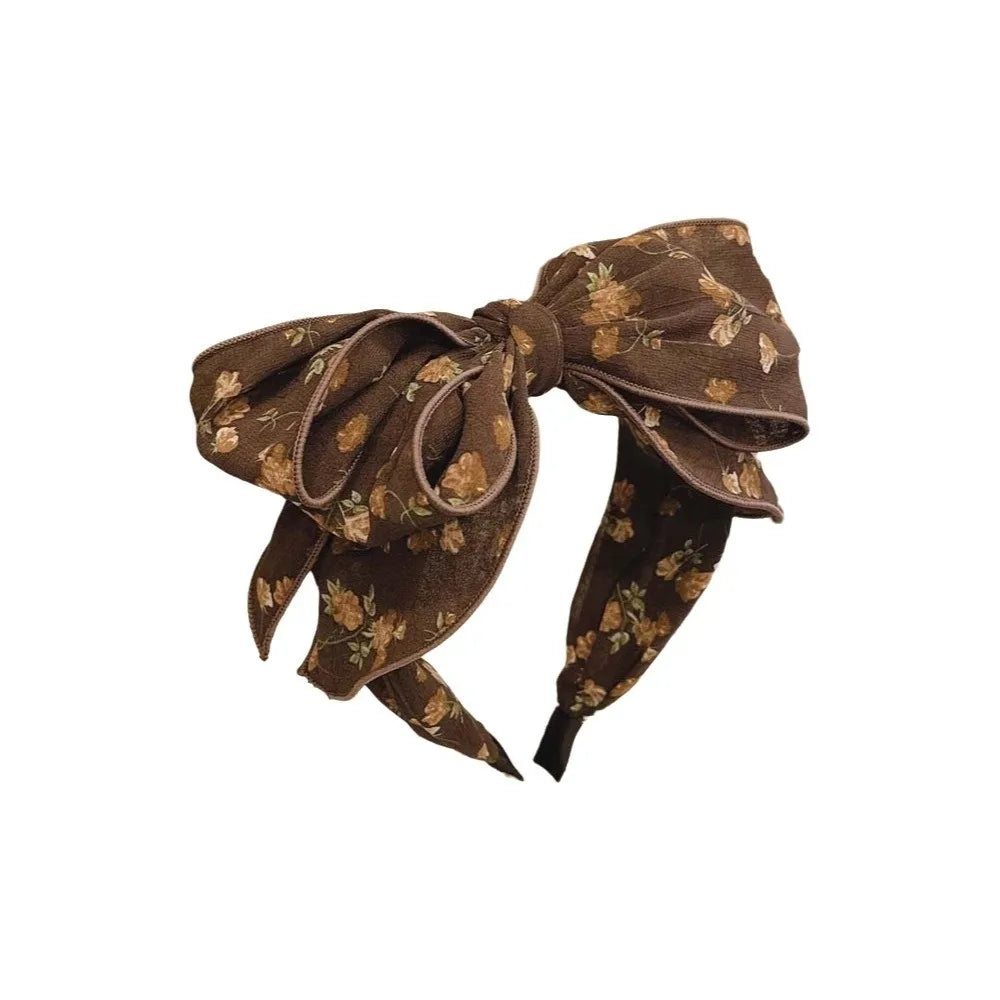 Headwear Three-layer Bow Headband ABS Creative Bownot Wide Hair Hoop Rose Contrasting Colors Floral Printed Hairband Wash Face    Your Coastal Marketplace | Shoreshopper.com