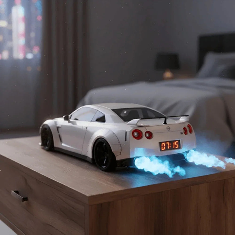 Lenovo New Hypercar-shaped Novelty Alarm Clock Realistic Engine Light Effects Portable Creative Desk Decor For Perfect Gift - ShoreCo.Shop