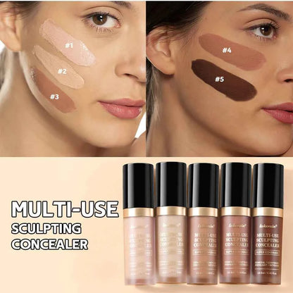 Lakerain Multi-purpose Concealer For Face Covers Freckles Even Skin Tone Moisturizing Long-lasting Sculpting Liquid Concealer