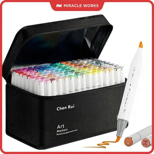 Professional Art Marker Set Artist Drawing Alcohol Markers Dual Tip(Brush Tip+Broad Tip) for Coloring Painting Supplies Gift    Home Decor Supply | Online Retail | ShoreShopper.com