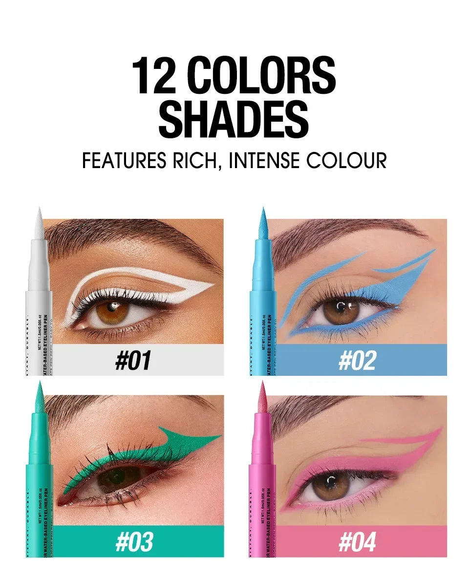 Red Wine Black Waterproof Eyeliner Pencil Untra-fine Liquid Eye Liner Pen Quick Dry Long Lasting Non Smudge Makeup Cosmetics - ShoreCo.Shop