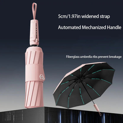 Mechanical handle umbrella, widened strap umbrella, automatic umbrella, large, sturdy, wind resistant, men's minimalist umbrella    Your Coastal Marketplace | Shoreshopper.com