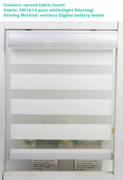 Decopedia Custom Made Zebra Blinds for Windows Motorized Roller Blinds Blackout Day and Night Window Blinds for Sliding Door - ShoreCo.Shop