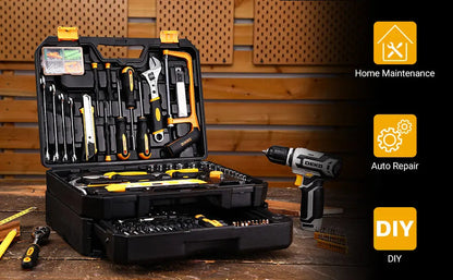 DEKO Home Mechanic Toolbox with 12V Power Cordless Drill Hand Repair Tools Sets Combo Kits Storage Organizer Drawer Case    Home Decor Supply | Online Retail | ShoreShopper.com