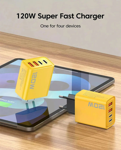 4 Ports USB C PD Charger Quick Charge 3.0 Type C USB Phone Chargers Fast Charging Adapter For iPhone 16 15 Samsung Xiaomi Huawei - ShoreCo.Shop