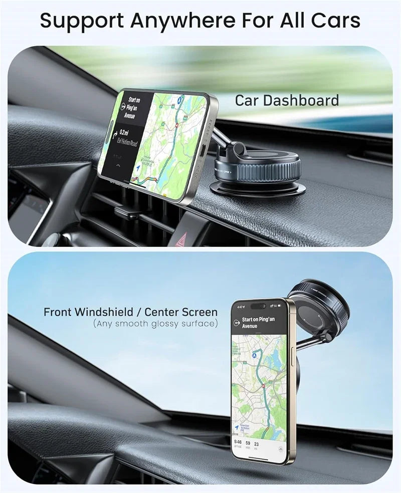 Car Mount Electric Vacuum Magnetic Holder Foldable Strong Suction Stand For Cell Phone For iphone 12 13 14 15 16 Live Streaming    Home Decor Supply | Online Retail | ShoreShopper.com