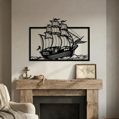 Metal Sailboat Wall Art, Coastal Nautical Home Decor for Marine Entry Sign    Your Coastal Marketplace | Shoreshopper.com