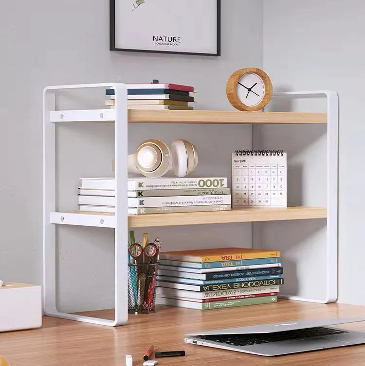 Shelf Desktop Storage  Bookshelf Student Desk Shelves Racks Office Computer Desk Tiered Cabinet Home Storage Holders Organizer    Home Decor Supply | Online Retail | ShoreShopper.com