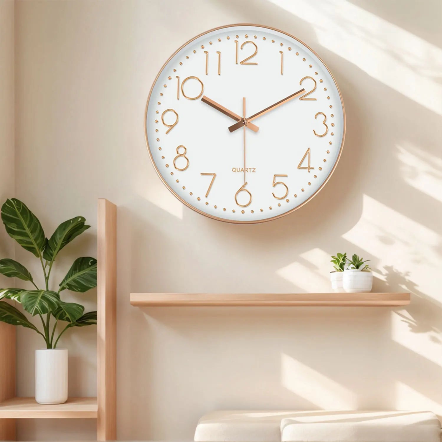 Minimalist Quartz Wall Clock Cubic Digital Clock Modern Style Silent Non Ticking Living Room Bedroom Office Clock 8/10/12 Inch    Home Decor Supply | Online Retail | ShoreShopper.com