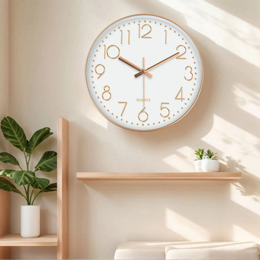 Minimalist Quartz Wall Clock Cubic Digital Clock Modern Style Silent Non Ticking Living Room Bedroom Office Clock 8/10/12 Inch    Home Decor Supply | Online Retail | ShoreShopper.com