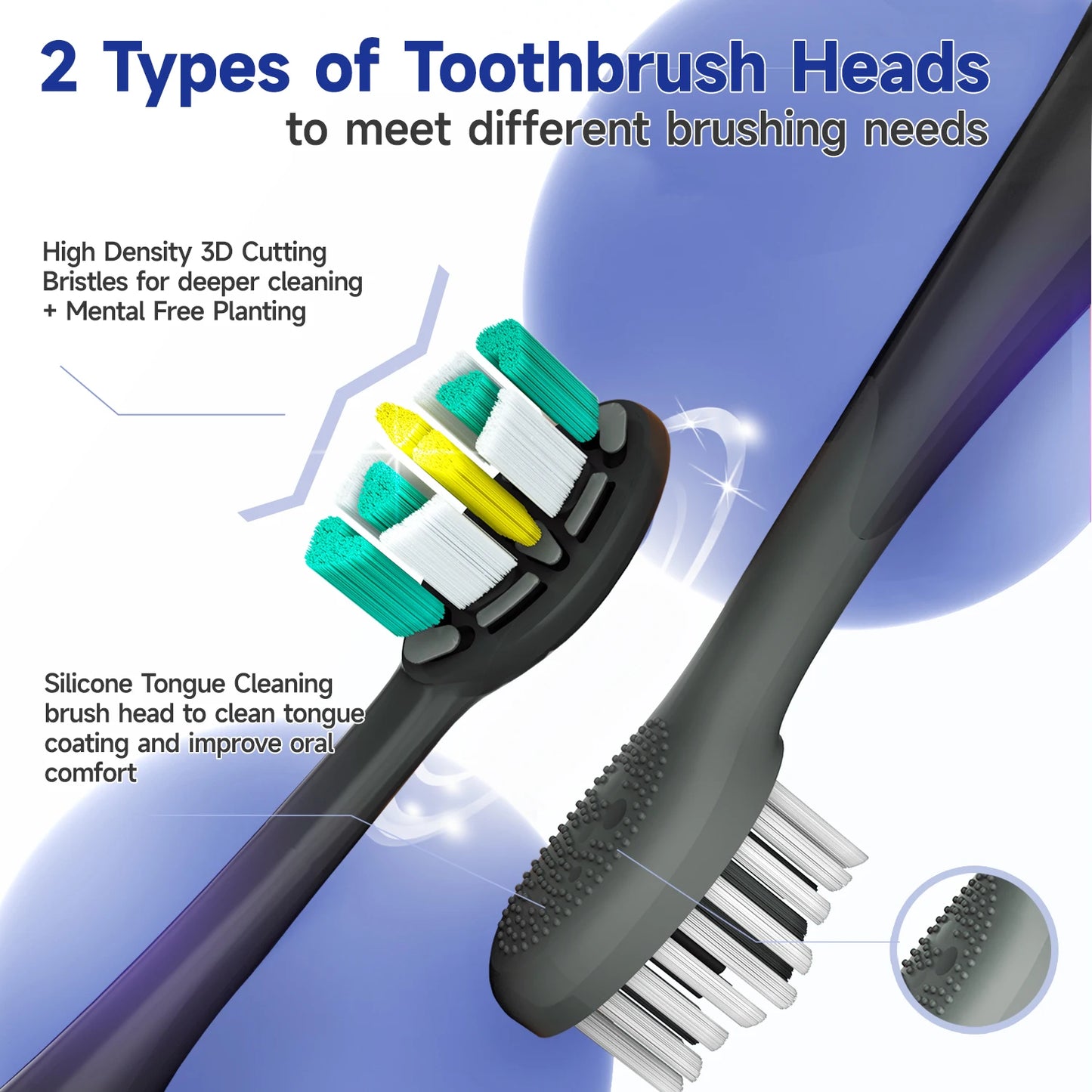 SEAGO Electric Toothbrush with 8 Soft Bristle Heads for Adults Pressure Sensor 5 Modes with 2 Minutes Smart Timer SG-2752 - ShoreCo.Shop