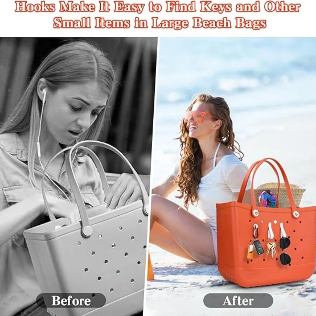 2 pieces (1 hook+1 accessory) Hook Accessories for Beach Bag, Two Styles of Hooks for Bo Bag, Key Holder for  Bag Hanging Keys    Your Coastal Marketplace | Shoreshopper.com