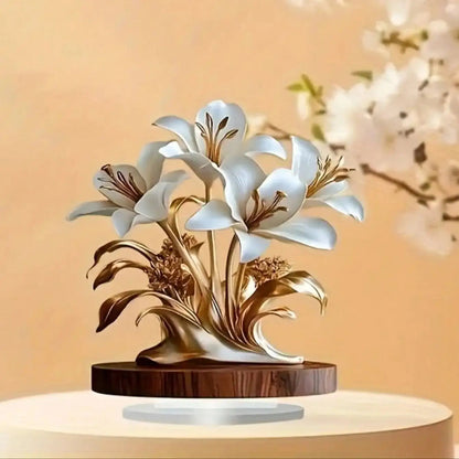 1 piece of lily desktop decoration ornament suitable for living room desktop and office decoraValentine Day wedding decor gifts    Home Decor Supply | Online Retail | ShoreShopper.com