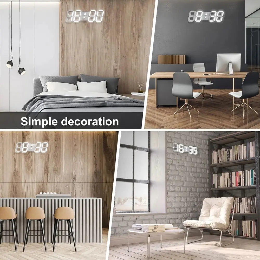 Multifunctional USB Ported LED 3D Digit Style Digital Clock    Home Decor Supply | Online Retail | ShoreShopper.com
