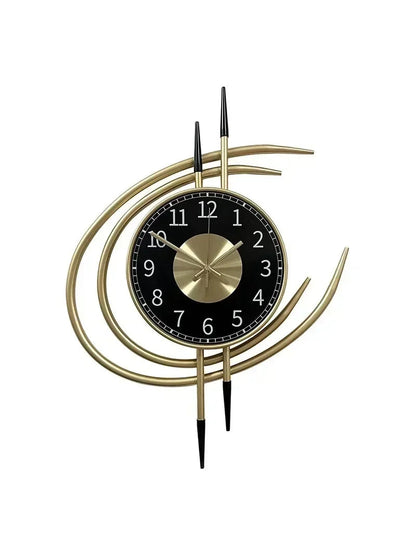 54cm Storm Eye Modern Wall Clock, Large Black Dial Metal Silent Analog Clock, Gold Luxury Decorative for Living Room Bedroom    Home Decor Supply | Online Retail | ShoreShopper.com