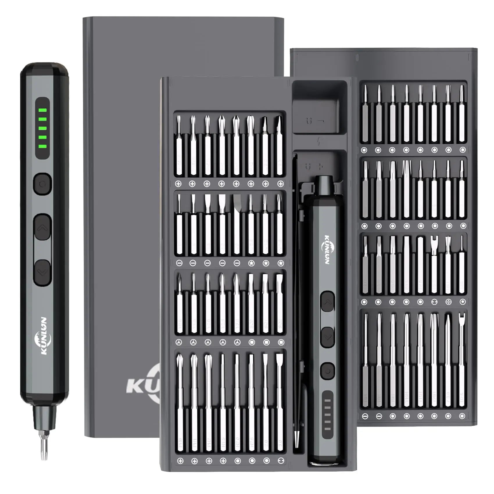 KUNLUN 68-in-1 Mini Electric Screwdriver Set, Small Electric Screwdriver Cordless with 64 Magnetic Bits, 5 Torque Settings,    Home Decor Supply | Online Retail | ShoreShopper.com