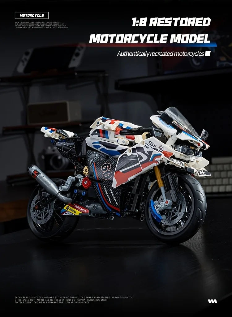 1:8 Motorcycle Building Blocks Set Super Motorbike Model Kit Technical Racing Kids Assembled Toys Gifts For Boys And Girls    Home Decor Supply | Online Retail | ShoreShopper.com