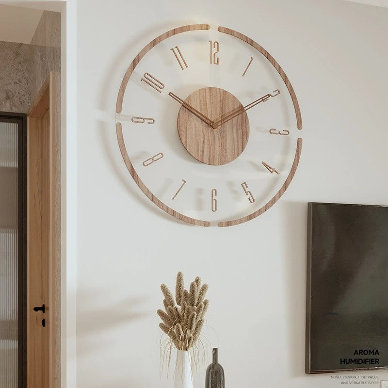 Hot Wall Clock Living Room Decoration Solid Wood Creative Silent Nordic Simple Quartz Clock Luxury Wall Watch Decor Fashion    Home Decor Supply | Online Retail | ShoreShopper.com