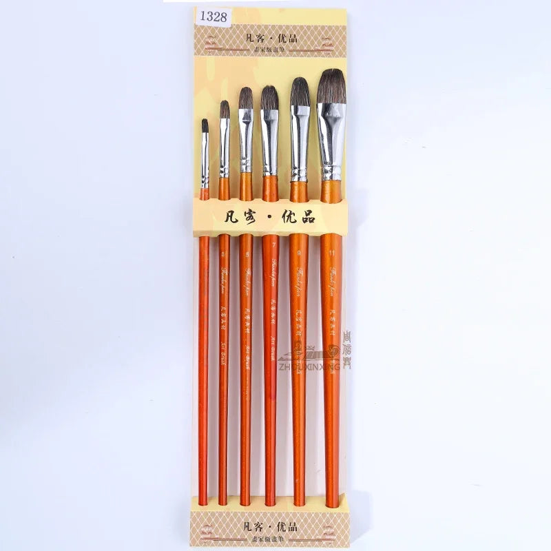 Art supplies stone irrigation hair gouache 6 pcs Artist oil painting brush sets of brush sets watercolor art supplies    Home Decor Supply | Online Retail | ShoreShopper.com