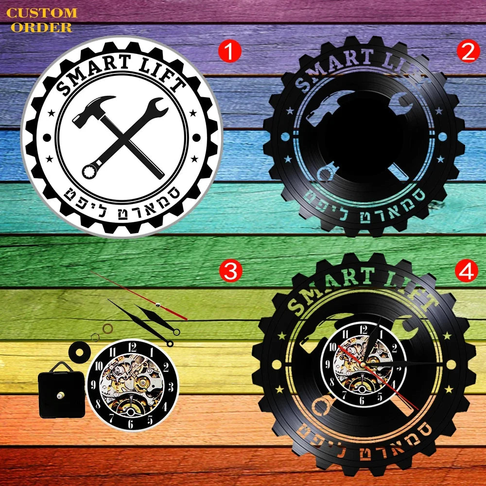 The Kitchen The Heart Of The Home Inspired Vinyl Record Clock Modern Design Vinyl Wall Watch Kitchen Decor Noiseless Timepieces    Home Decor Supply | Online Retail | ShoreShopper.com