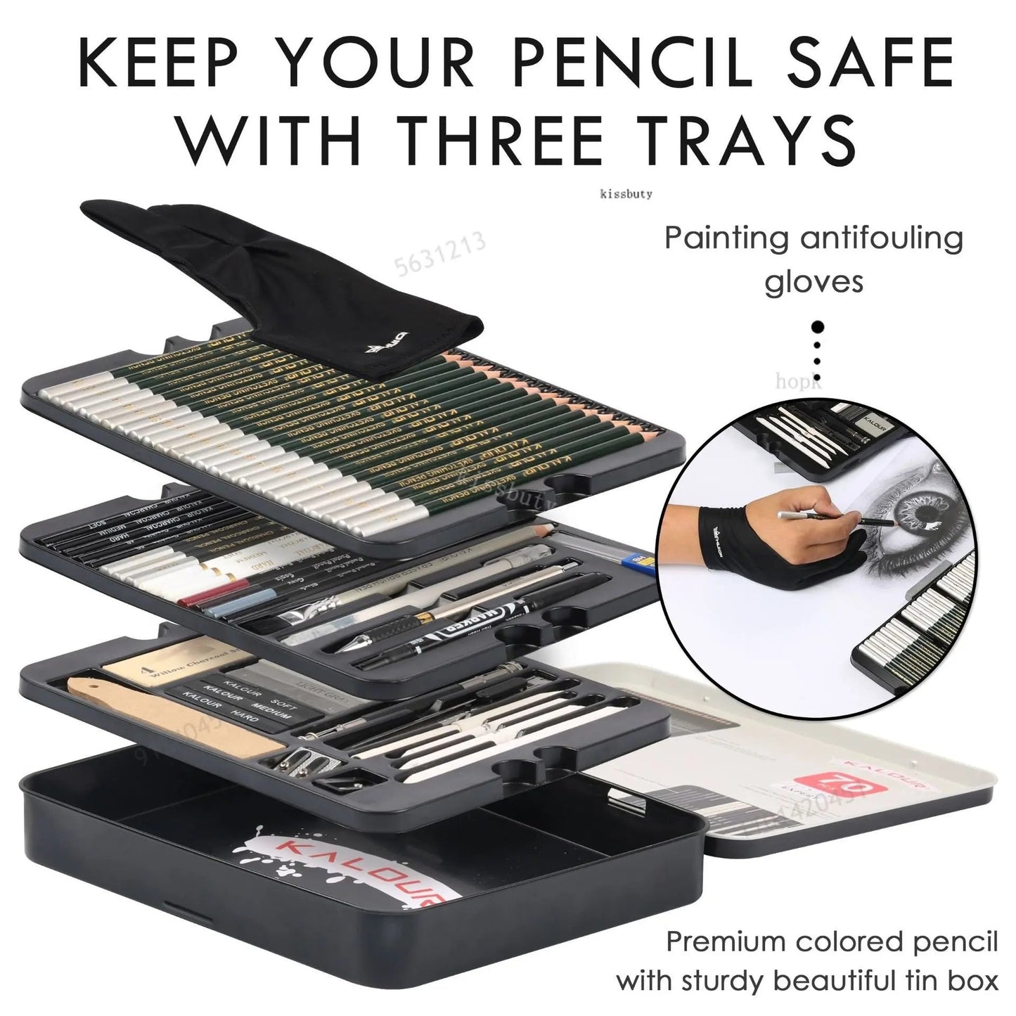 Professional Art Painting Set 70Pieces of Sketch Pencil Set Sketch Tool Set Art Painting Pencil Art Supplies for Painting    Home Decor Supply | Online Retail | ShoreShopper.com