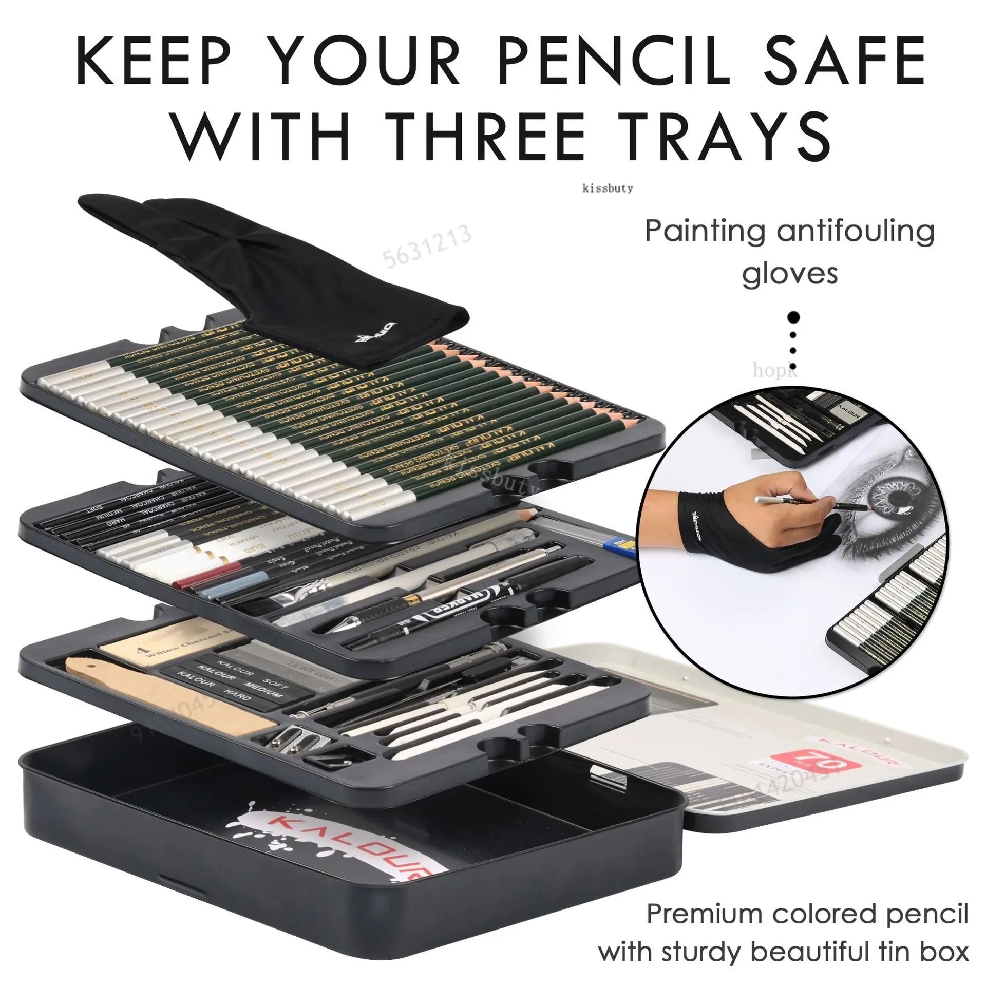 Professional Art Painting Set 70Pieces of Sketch Pencil Set Sketch Tool Set Art Painting Pencil Art Supplies for Painting    Home Decor Supply | Online Retail | ShoreShopper.com