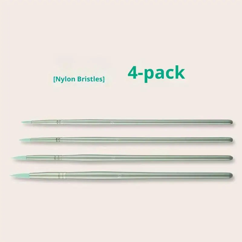 ♥Nylon Bristle Wooden Handle Pointed And Flat Watercolor Paintbrush Set For Art, Acrylic, Gouache, And Oil Painting    Home Decor Supply | Online Retail | ShoreShopper.com