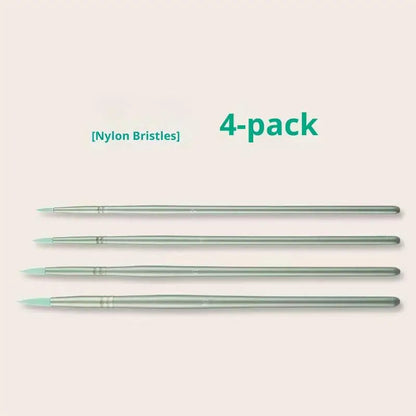 ♥Nylon Bristle Wooden Handle Pointed And Flat Watercolor Paintbrush Set For Art, Acrylic, Gouache, And Oil Painting    Home Decor Supply | Online Retail | ShoreShopper.com