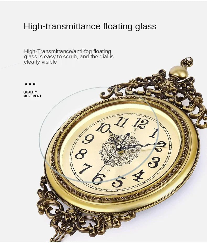 Large Luxury Gold Wall Clock Living Room Silent Creative Swing Wall watches Bedroom Quartz Clocks Wall Home Decor    Home Decor Supply | Online Retail | ShoreShopper.com