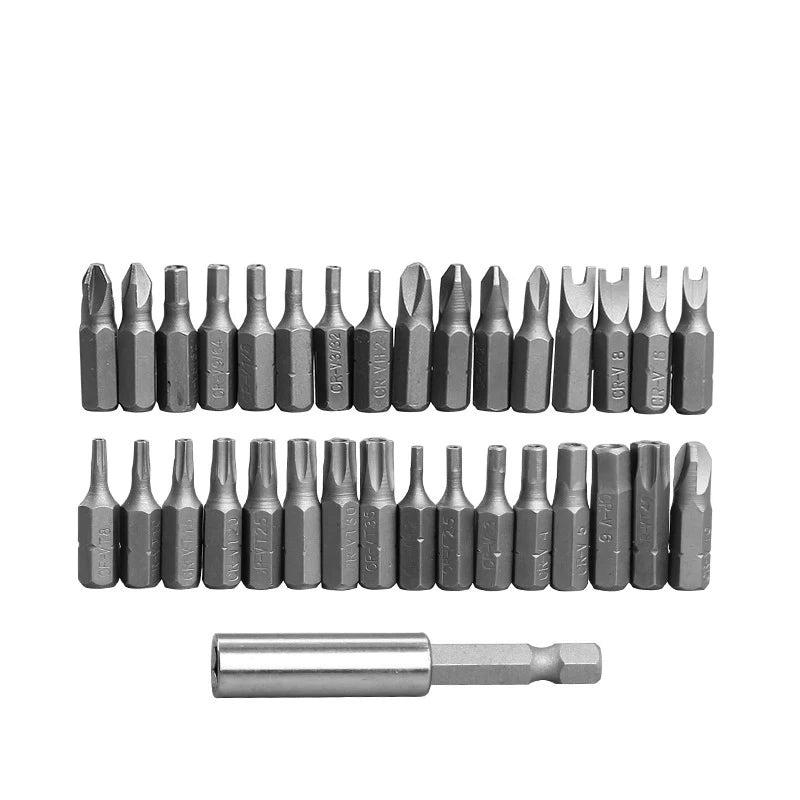 33Pcs With Magnetic Extension Bit Holder Torx Hex Star Spanner woodworking Tools Screwdriver Tamper Proof Security Bits Set    Home Decor Supply | Online Retail | ShoreShopper.com