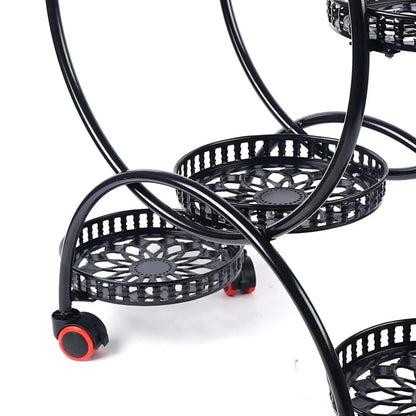 Metal Plant Stands 6 Pots Plants Flower Stand for Patio Garden Living Room Corner Balcony Bedroom Black / White    Home Decor Supply | Online Retail | ShoreShopper.com