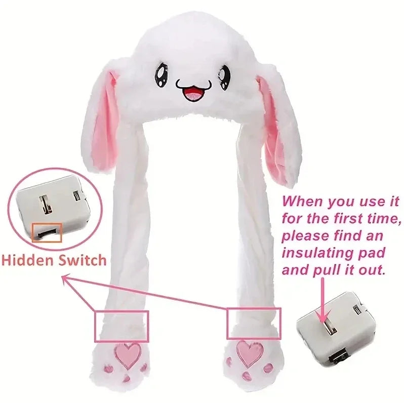 Headwear Daily  Supplies Party Home LED Funny Glowing And Ear Moving Bunny Hat Cap For Women Girls Cosplay Party Holiday Hat    Your Coastal Marketplace | Shoreshopper.com