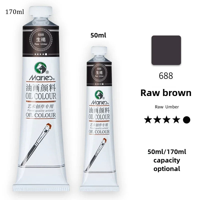 Marie's Oil Paint 170ML Oil Painting Art Creation Pigment Large Oil Paint Paint Single Commonly Used 24 Colors    Home Decor Supply | Online Retail | ShoreShopper.com