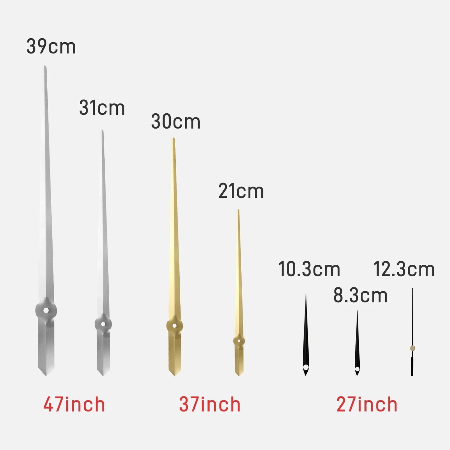 Large Wall Clock Quartz Needle 3D DIY 27" 37" or 47" Wall Clock    Home Decor Supply | Online Retail | ShoreShopper.com