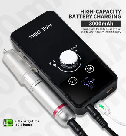 45000RPM Professional Nail Drill Machine Rechargeable Low Noise Electric Nail Drill Sander File for Manicure Gel  Polish Tool    Home Decor Supply | Online Retail | ShoreShopper.com