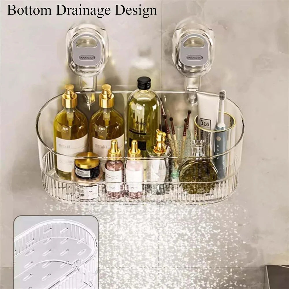 Multi-functional Bathroom Shelf with Suction Cup No Drilling Needed Shower Caddy for Shampoo Conditioner Soap Razors kitchen ﻿    Home Decor Supply | Online Retail | ShoreShopper.com