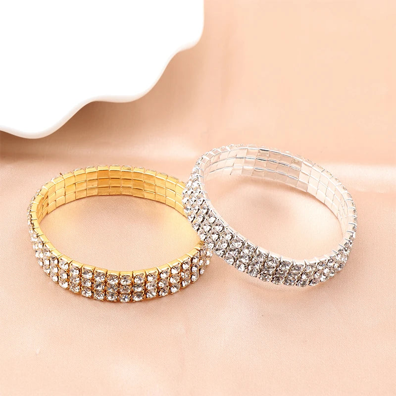 4Pcs/set Bridal Jewelry Set Necklace Bracelets Ring Earrings Set Super Gorgeous Luxury Shiny Fashion Jewelry Party Gift    Home Decor Supply | Online Retail | ShoreShopper.com