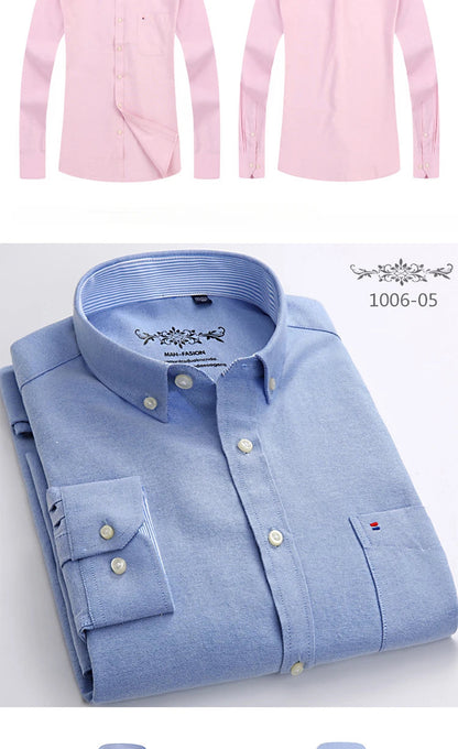 New in shirt long-sleeve shirts for men slim fit formal plian shirt single pocket office clothes soft plaid cotton designer tops    Home Decor Supply | Online Retail | ShoreShopper.com