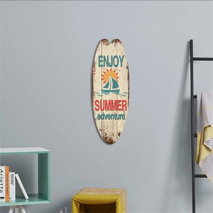 Beach Ocean Theme Surfboard Wooden Leisure Home Party Festival Hanging Decoration Bar Home Wall Retro Decor Wooden Print Sign    Your Coastal Marketplace | Shoreshopper.com