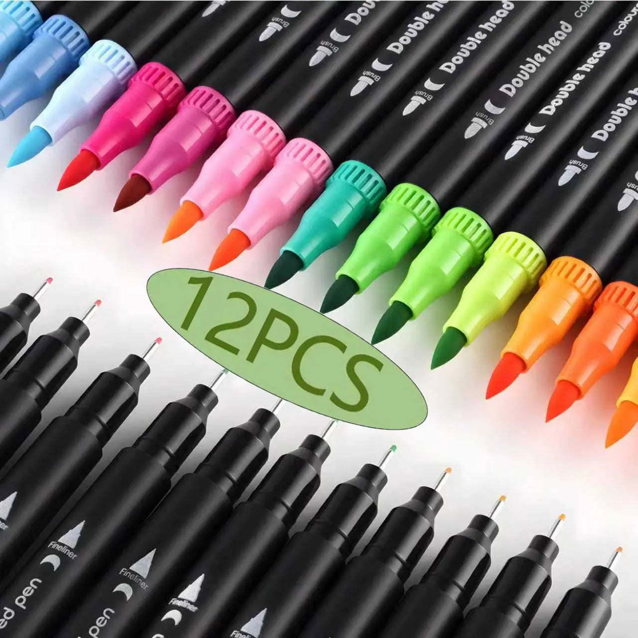 12/24/36/60/80/100/120PCS Dual-Tip Marker Pens Set Watercolor Brush Pens, Art Supplies for Coloring, Excellent Gift for Students    Home Decor Supply | Online Retail | ShoreShopper.com