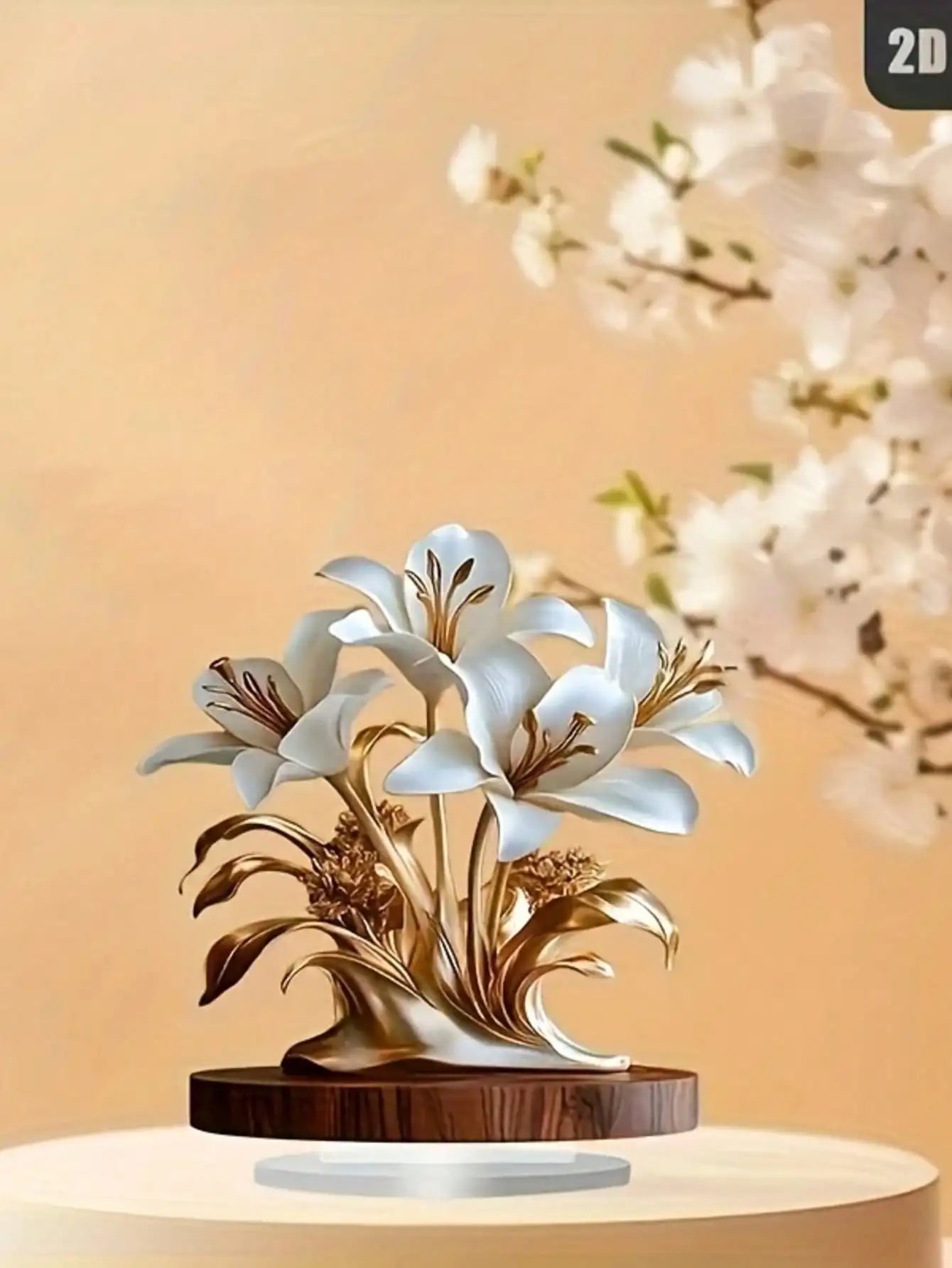 1 piece of lily desktop decoration ornament suitable for living room desktop and office decoraValentine Day wedding decor gifts    Home Decor Supply | Online Retail | ShoreShopper.com