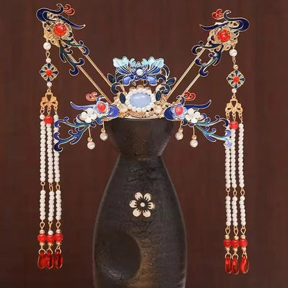 1 Set Ancient Headwear Hairpins Complete Super Immortal Made Headwear New Simple Pink flower Children's Ancient Headwear    Your Coastal Marketplace | Shoreshopper.com